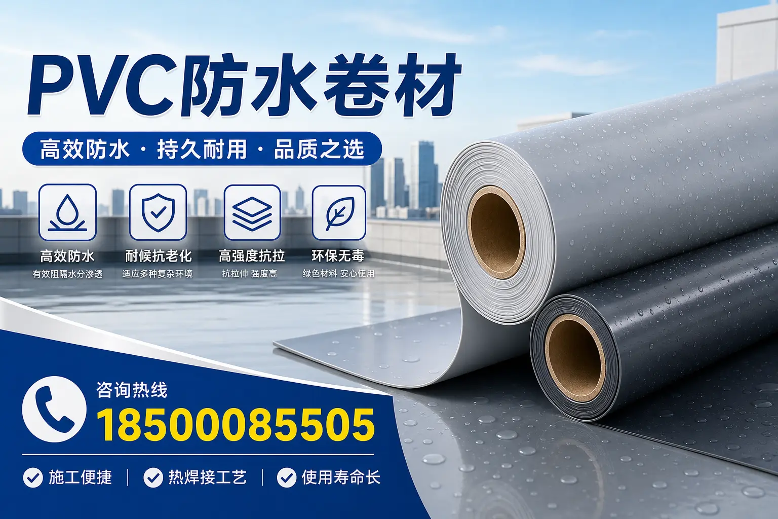 PVC防水卷材施工过程详解，确保在大连顺利完成项目