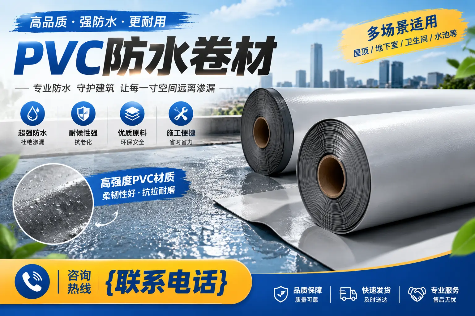 pvc防水卷材在大连的行业应用前景分析